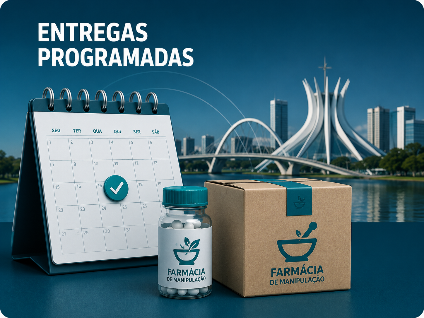 Entregas programadas — farmácia de manipulação em Brasília-DF